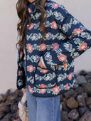 Winter Bloom Floral Print Quilted Puffer Jacket-Jackets-Rae Collective, Women's Online Fashion Boutique Located in Phoenix, Arizona (Scottsdale Area)