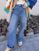 Just a Girl Wide Leg Vervet Jeans-Jeans-Krush Kandy, Women's Online Fashion Boutique Located in Phoenix, Arizona (Scottsdale Area)
