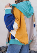 Better Off Color Block Zip Up Hoodie-Jackets-Rae Collective, Women's Online Fashion Boutique Located in Phoenix, Arizona (Scottsdale Area)