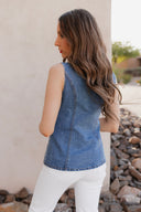 Desert Dune Button Up Denim Vest