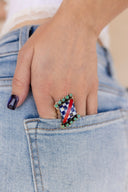 Frontier Flare Multi Stone Ring-Rings-Krush Kandy, Women's Online Fashion Boutique Located in Phoenix, Arizona (Scottsdale Area)