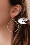 Wild West Single Stone Hoops-Earrings-Krush Kandy, Women's Online Fashion Boutique Located in Phoenix, Arizona (Scottsdale Area)