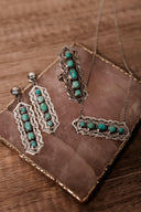 Wanderlust Dreams Turquoise Necklace, Ring & Earrings-Chain Necklaces-Rae Collective, Women's Online Fashion Boutique Located in Phoenix, Arizona (Scottsdale Area)