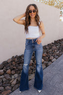 Kancan Confidence Boosting Distressed Flare Jean-Jeans-Rae Collective, Women's Online Fashion Boutique Located in Phoenix, Arizona (Scottsdale Area)