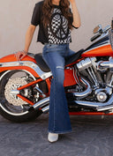 Kancan Confidence Boosting Distressed Flare Jean-Jeans-Rae Collective, Women's Online Fashion Boutique Located in Phoenix, Arizona (Scottsdale Area)