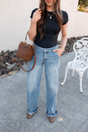 KANCAN Main Character Mid Rise Wide Leg Jeans