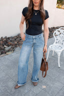 KANCAN Main Character Mid Rise Wide Leg Jeans