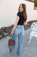KANCAN Main Character Mid Rise Wide Leg Jeans