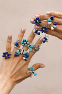 Multi Stone Half Cluster Earrings-Earrings-Rae Collective, Women's Online Fashion Boutique Located in Phoenix, Arizona (Scottsdale Area)