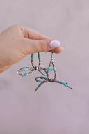 Desert Pearl & Turquoise Bow Earrings-Stud Earrings-Rae Collective, Women's Online Fashion Boutique Located in Phoenix, Arizona (Scottsdale Area)