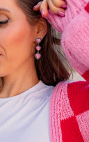 Trifecta Heart Drop Sterling Silver Earrings | 9 Stone Options | Pre-Order