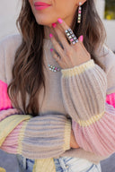Multi Opal & Crystal Bar Set MADE TO ORDER-Chain Necklaces-Krush Kandy, Women's Online Fashion Boutique Located in Phoenix, Arizona (Scottsdale Area)