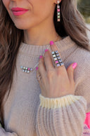 Multi Opal & Crystal Bar Set MADE TO ORDER-Chain Necklaces-Rae Collective, Women's Online Fashion Boutique Located in Phoenix, Arizona (Scottsdale Area)