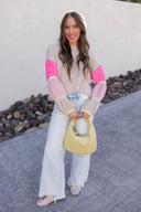 Cozy Kandy Stripe Sleeve Sweater-Sweater-Krush Kandy, Women's Online Fashion Boutique Located in Phoenix, Arizona (Scottsdale Area)