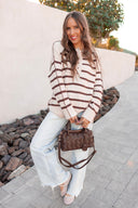 Woven Faux Leather Satchel-Purses & Bags-Krush Kandy, Women's Online Fashion Boutique Located in Phoenix, Arizona (Scottsdale Area)
