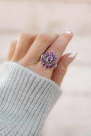 Favorite Fall Blossom Sterling Silver Stone Ring-Cluster Rings-Rae Collective, Women's Online Fashion Boutique Located in Phoenix, Arizona (Scottsdale Area)
