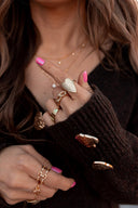 Dainty Long Heart Ring
