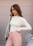 Set The Vibe Long Sleeve Ruched Top