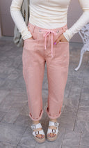 Wide Leg Patchwork Denim Pants