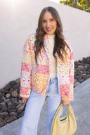 Garden of Dreams Floral Quilted Puffer Jacket