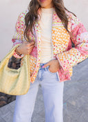Garden of Dreams Floral Quilted Puffer Jacket