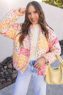 Garden of Dreams Floral Quilted Puffer Jacket