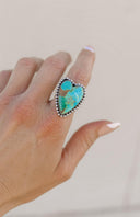 Long Heart Sterling Silver Ring MADE TO ORDER-Statement Rings-Rae Collective, Women's Online Fashion Boutique Located in Phoenix, Arizona (Scottsdale Area)