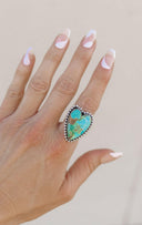 Long Heart Sterling Silver Ring MADE TO ORDER-Statement Rings-Rae Collective, Women's Online Fashion Boutique Located in Phoenix, Arizona (Scottsdale Area)