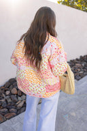 Garden of Dreams Floral Quilted Puffer Jacket