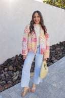Garden of Dreams Floral Quilted Puffer Jacket