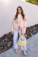 Garden of Dreams Floral Quilted Puffer Jacket