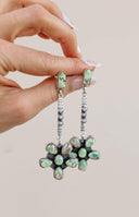 Soul Sister Flower Sterling Silver & Stone Earrings MADE TO ORDER-Drop Earrings-Rae Collective, Women's Online Fashion Boutique Located in Phoenix, Arizona (Scottsdale Area)