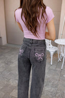 Cute As A Bow Relaxed Wide Leg Jeans | 2 Washes