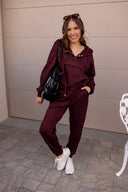 Busy Bee Button Drawstring Cropped Hoodie Jogger 2pcs Set-2 Piece Outfit Sets-Krush Kandy, Women's Online Fashion Boutique Located in Phoenix, Arizona (Scottsdale Area)