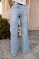 Palazzo Wide Leg Denim Pants