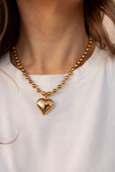 Simply Beaded Stainless Steel Heart Necklace