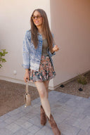Vintage Floral Print Puff Skirt-Skirts-Rae Collective, Women's Online Fashion Boutique Located in Phoenix, Arizona (Scottsdale Area)