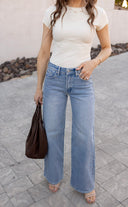 The Flirt Fit Full Length Straight Denim Jeans | 2 Washes