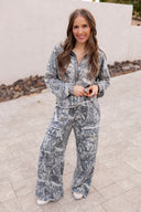 Washed Camo Quarter Zip Sweatshirt