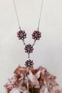 Lariat Blossom Stone Necklace-Lariat and Y Necklaces-Krush Kandy, Women's Online Fashion Boutique Located in Phoenix, Arizona (Scottsdale Area)