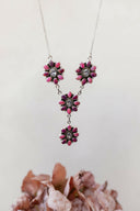 Lariat Blossom Stone Necklace-Lariat and Y Necklaces-Rae Collective, Women's Online Fashion Boutique Located in Phoenix, Arizona (Scottsdale Area)
