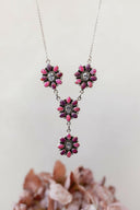 Lariat Blossom Stone Necklace-Lariat and Y Necklaces-Rae Collective, Women's Online Fashion Boutique Located in Phoenix, Arizona (Scottsdale Area)