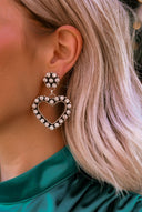 Love Me Stone Heart Earrings MADE TO ORDER-Hoop Earrings-Krush Kandy, Women's Online Fashion Boutique Located in Phoenix, Arizona (Scottsdale Area)