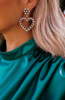 Love Me Stone Heart Earrings MADE TO ORDER-Hoop Earrings-Krush Kandy, Women's Online Fashion Boutique Located in Phoenix, Arizona (Scottsdale Area)