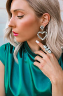 Love Me Stone Heart Earrings MADE TO ORDER-Hoop Earrings-Krush Kandy, Women's Online Fashion Boutique Located in Phoenix, Arizona (Scottsdale Area)