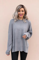 Everyday Elegance Side Slit Sweater | S-XL-Sweaters-Rae Collective, Women's Online Fashion Boutique Located in Phoenix, Arizona (Scottsdale Area)