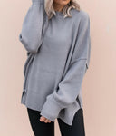 Everyday Elegance Side Slit Sweater | S-XL-Sweaters-Rae Collective, Women's Online Fashion Boutique Located in Phoenix, Arizona (Scottsdale Area)
