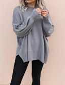 Everyday Elegance Side Slit Sweater | S-XL-Sweaters-Rae Collective, Women's Online Fashion Boutique Located in Phoenix, Arizona (Scottsdale Area)