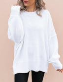 Everyday Elegance Side Slit Sweater | S-XL-Sweaters-Rae Collective, Women's Online Fashion Boutique Located in Phoenix, Arizona (Scottsdale Area)