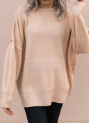 Everyday Elegance Side Slit Sweater | S-XL-Sweaters-Rae Collective, Women's Online Fashion Boutique Located in Phoenix, Arizona (Scottsdale Area)